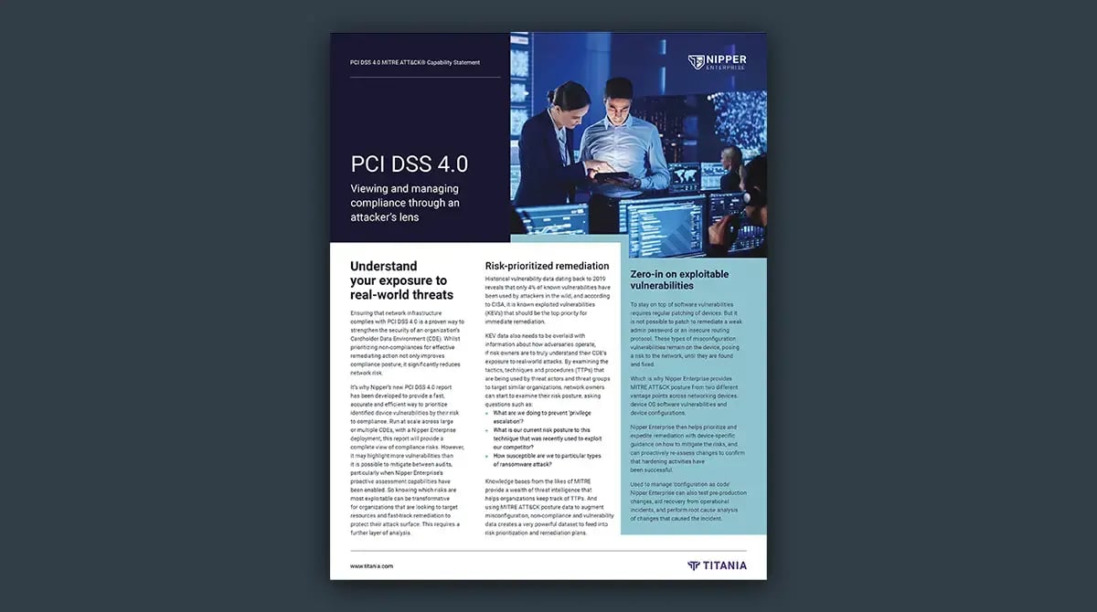 PCI DSS 4.0 MITRE ATT&CK® Capability Statement